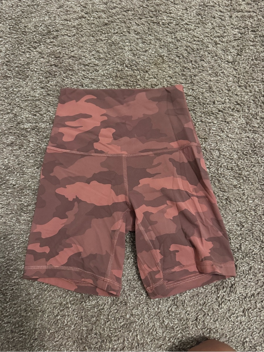 lululemon athletica Rose Camo High-Rise Bike Shorts